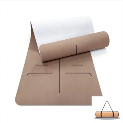 Cork Yoga Mat extra thick 6mm TPE Yoga Mat 72x24 Inch High Density Non-Slip Workout Mat Super Grip Quick-Dry for Hot Yoga, Home Gym