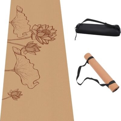Premium Cork Yoga Mat Non Slip Thick Cork Exercise & Fitness Mat for Yoga, Pilates, & Home Workouts(72" x 24" x 5mm Thick)