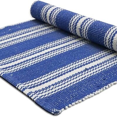 Hand Woven 100% Cotton Yoga Mat- Thick Handloom Made in India- for Gym Floor Exercise - Runner for Bedroom