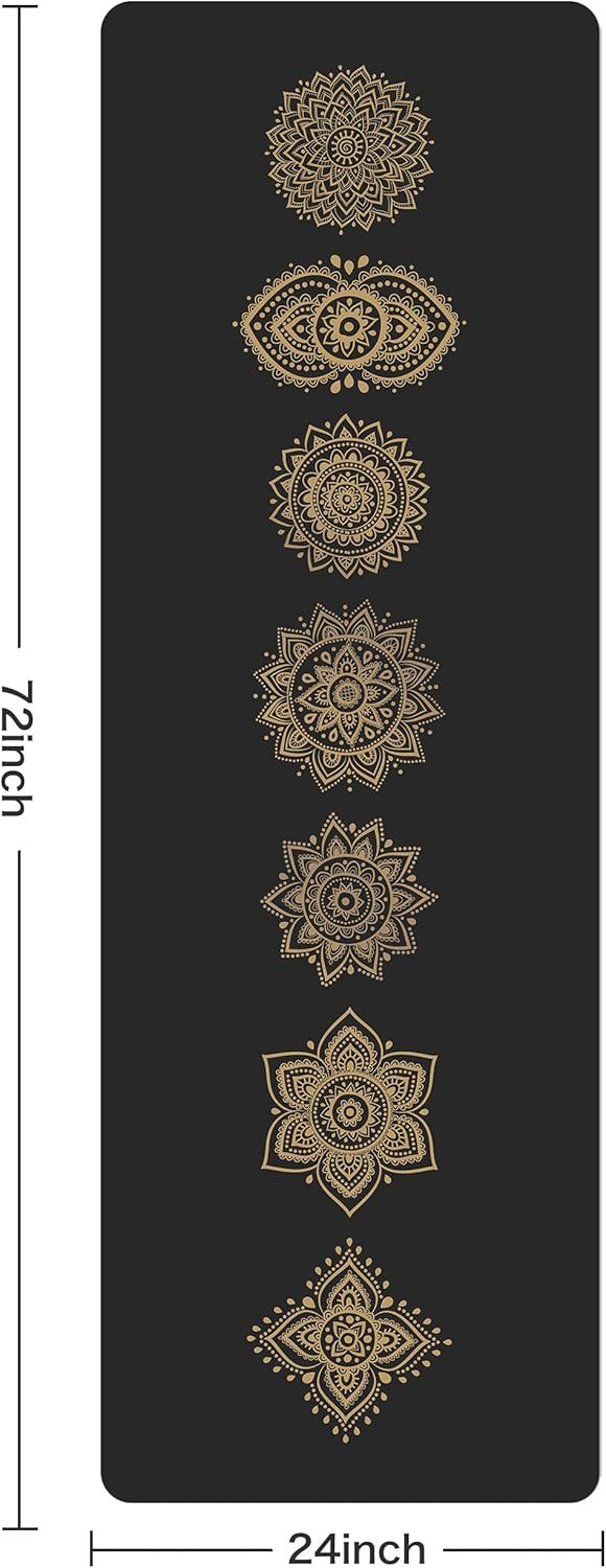 Non Slip Yoga Mat Workout Mat for Men Women, Thick Workout Mat with Carrying Strap, Fitness Mats for Exercise, Yoga, Fitness, Pilates, Floor Workouts (72" x 24" x 6mm) - Image 2