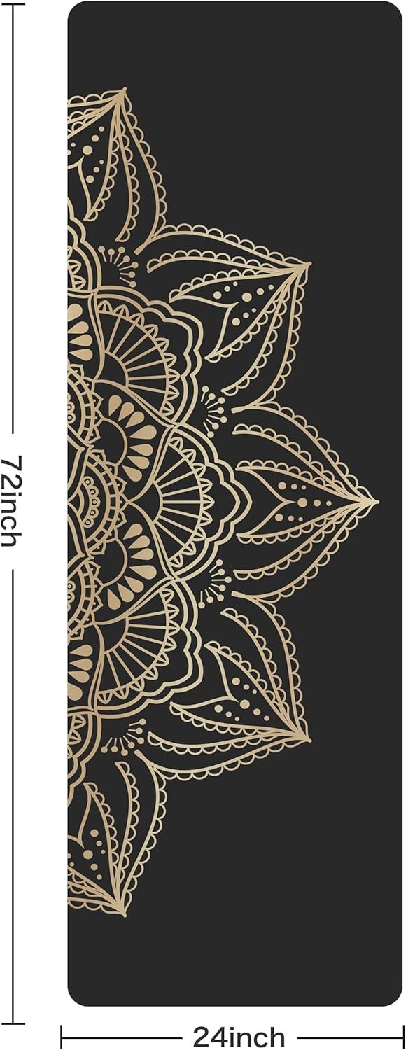 Non Slip Yoga Mat Workout Mat for Men Women, Thick Workout Mat with Carrying Strap, Fitness Mats for Exercise, Yoga, Fitness, Pilates, Floor Workouts (72" x 24" x 6mm) - Image 2