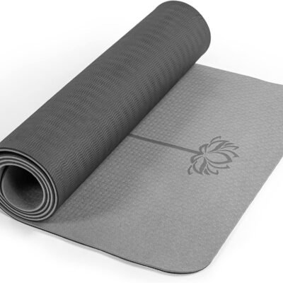 Yoga Mat Non Slip, Pilates Fitness Mats, Eco Friendly, Anti-Tear 1/4" Thick Yoga Mats for Women, Exercise Mats for Home Workout with Carrying Sling and Storage Bag