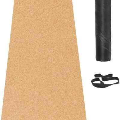 Cork Yoga Mat, with Cork Material as The Front and TPE as The Bottom of The Non-Slip Fitness Mat, Suitable for All Types of Yoga and Fitness Activities.