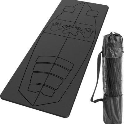 Surf Mat for Pop-up Practice Surfing Balance Training 72" x 27" Extra Large Multi-purpose Foldable Rubber Yoga Mat Non Slip with Bag for Women Men Surfing Gifts Pilates Fitness