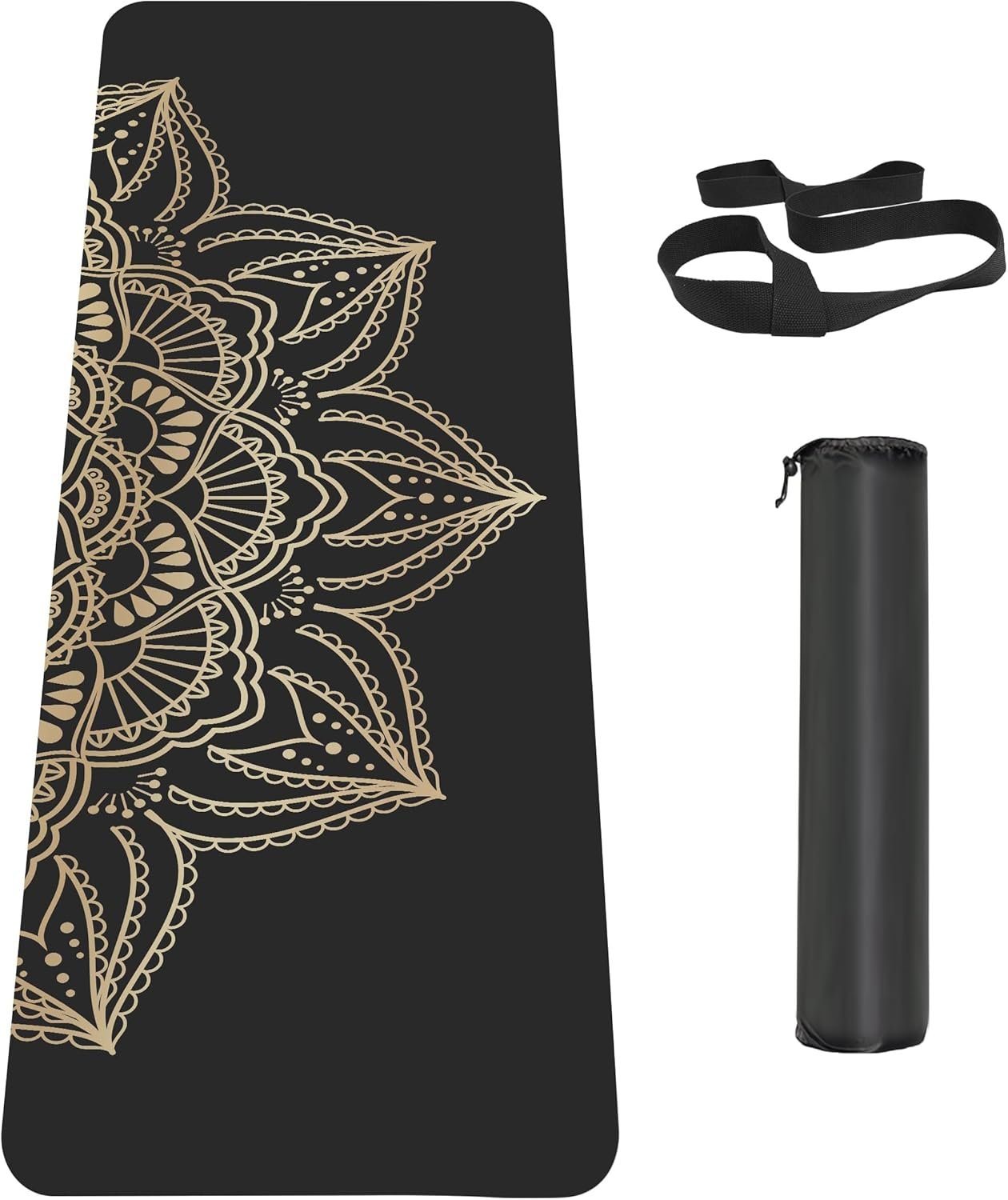 Non Slip Yoga Mat Workout Mat for Men Women, Thick Workout Mat with Carrying Strap, Fitness Mats for Exercise, Yoga, Fitness, Pilates, Floor Workouts (72" x 24" x 6mm)