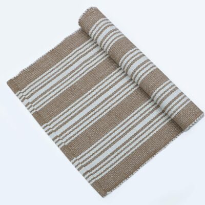 Hand Woven 100% Cotton Yoga Mat- Thick Handloom Made in India- for Gym Floor Exercise - Runner for Bedroom