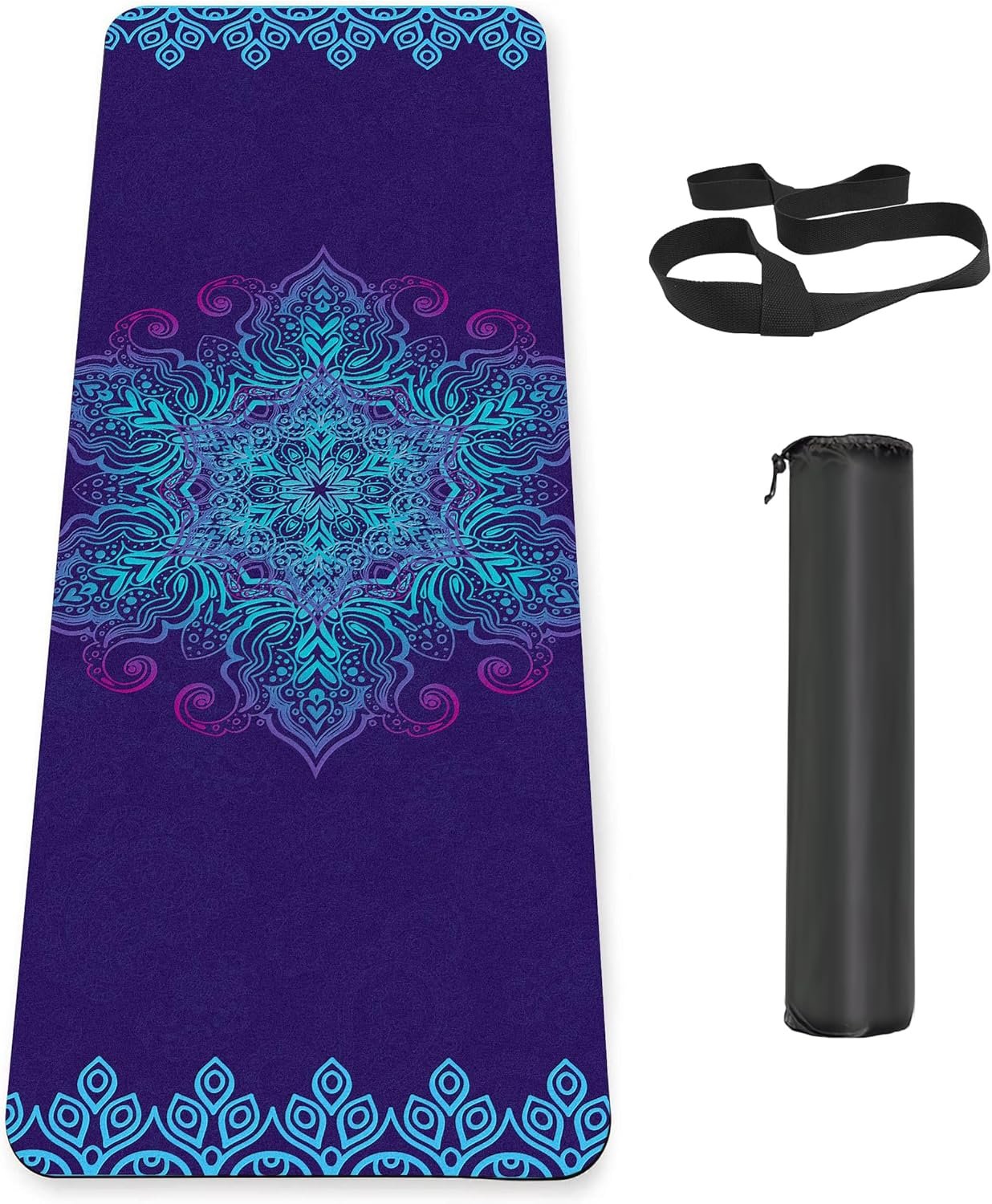 Non Slip Yoga Mat Workout Mat for Men Women, Thick Workout Mat with Carrying Strap, Fitness Mats for Exercise, Yoga, Fitness, Pilates, Floor Workouts (72" x 24" x 6mm)